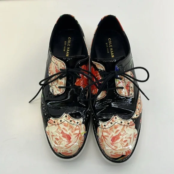 Cole Haan Original Grand w/ Tip Floral Print Lace-Up Oxford Shoes Women’s size 7 - Picture 13 of 16